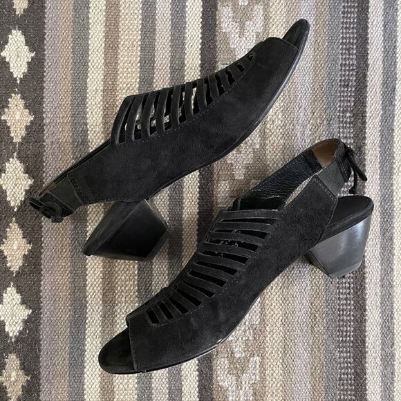 Paul Green Suede Cutout Trisha Slingback Sandal 7 - Picture 4 of 8